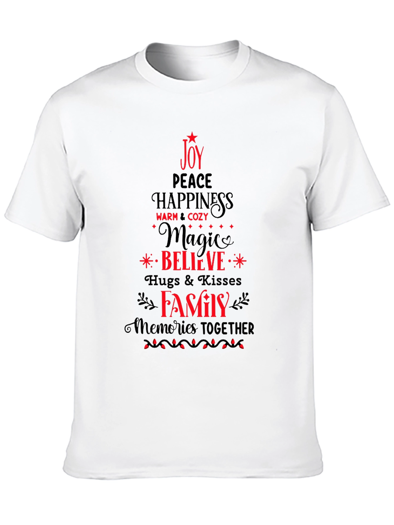 Holiday Spirit T-Shirt - Joy Peace Family Design