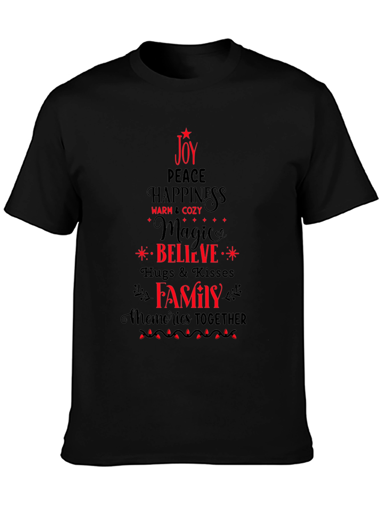 Holiday Spirit T-Shirt - Joy Peace Family Design