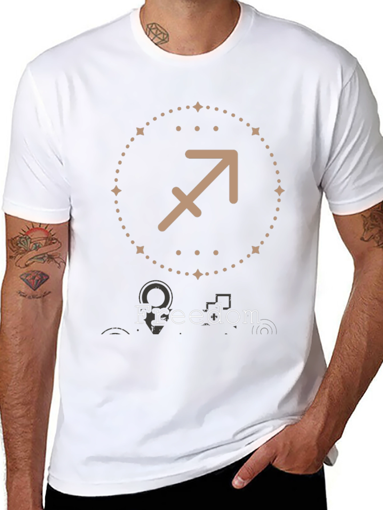 Sagittarius Zodiac T-Shirt - Freedom Design