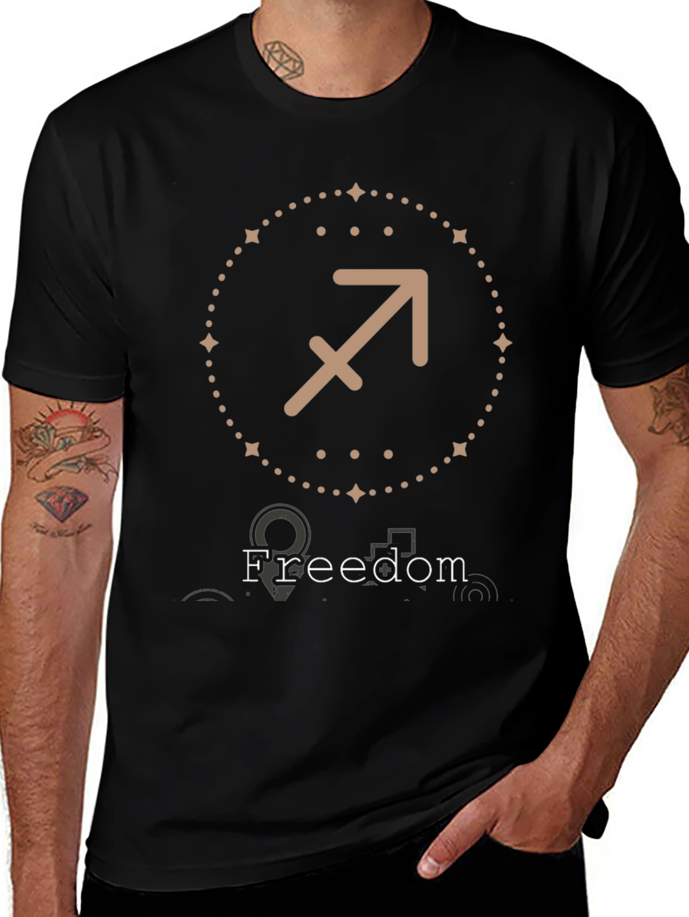 Sagittarius Zodiac T-Shirt - Freedom Design