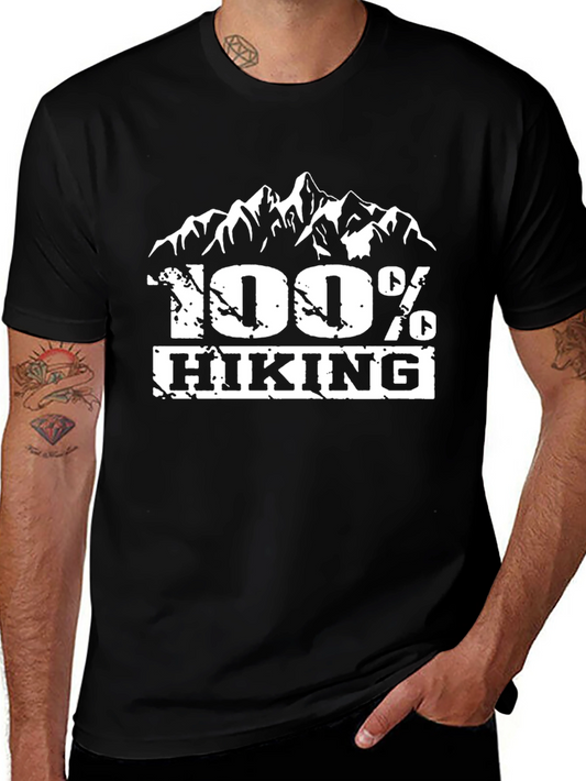 100% Hiking Mountain Graphic T-Shirt - Black