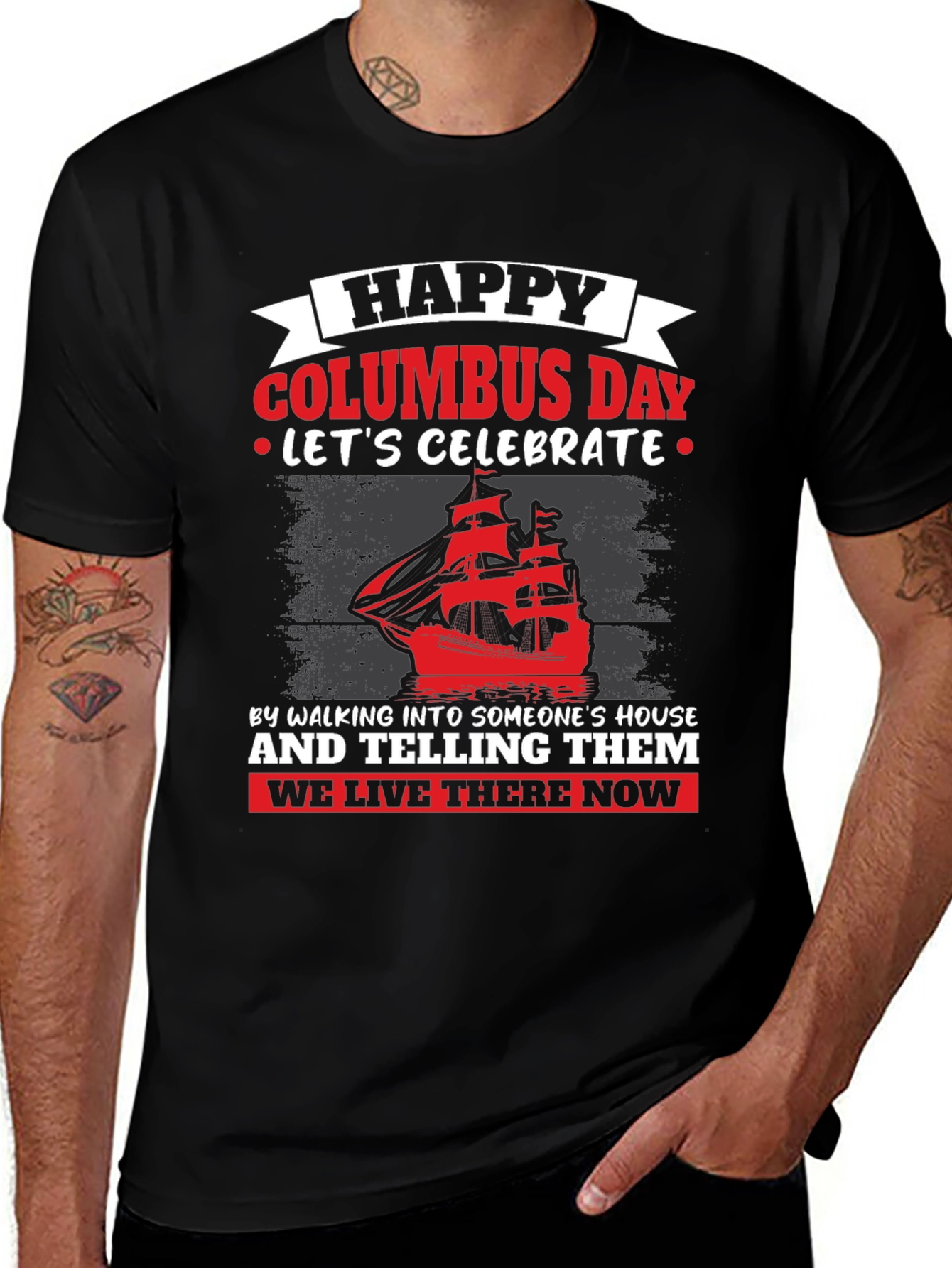 Happy Columbus Day Graphic T-Shirt