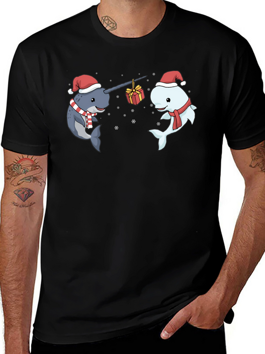 Festive Narwhal Christmas T-Shirt
