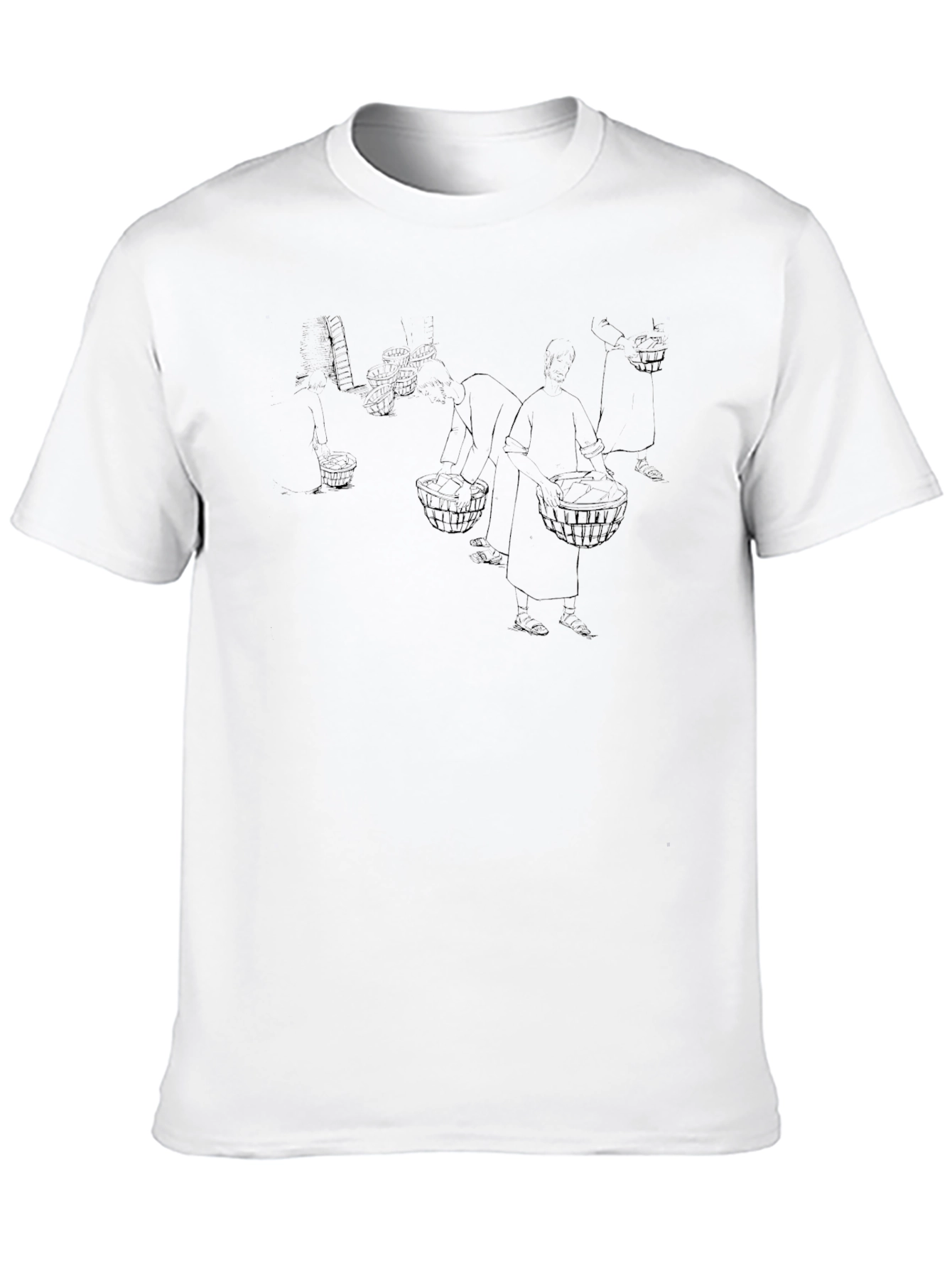 Classic Black Tee with Artistic Print