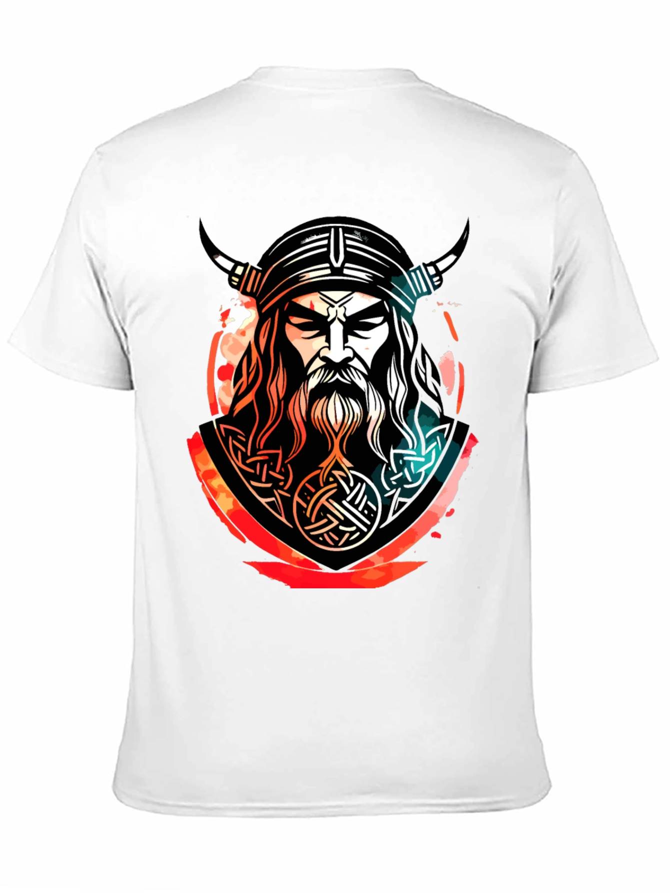 Viking Warrior Graphic Tee - Black