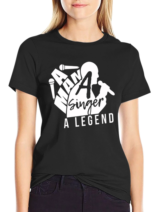 A Man A Singer A Legend Black T-Shirt