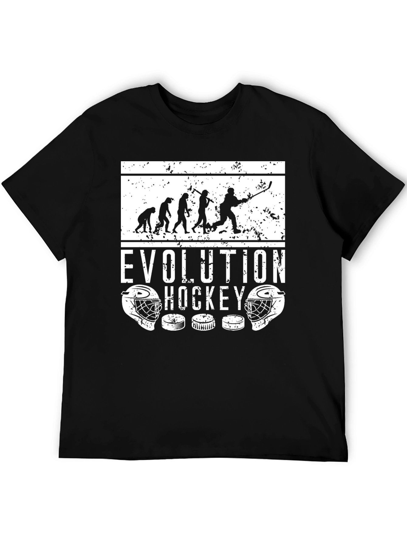 Hockey Evolution Graphic Tee - Black