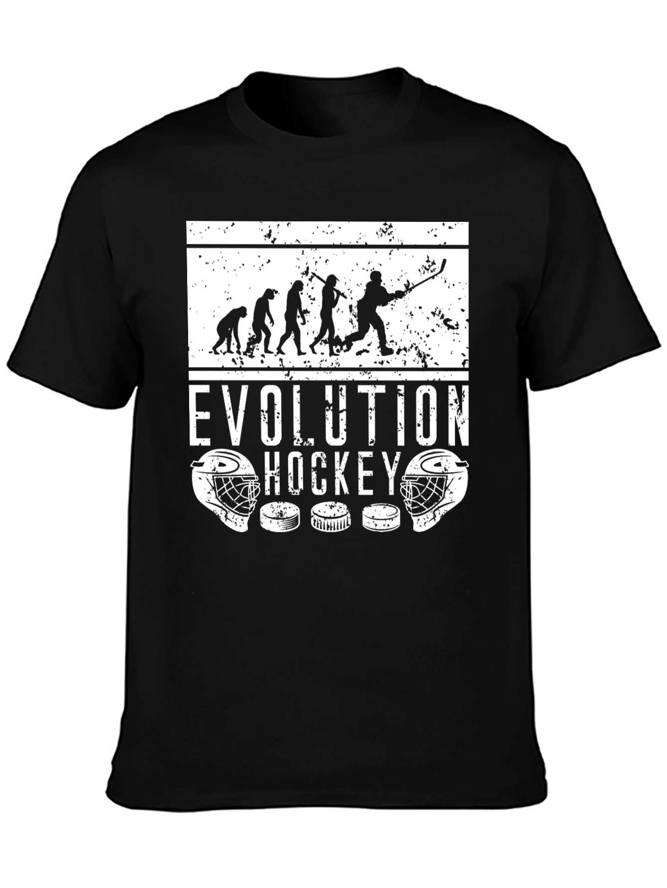 Hockey Evolution Graphic Tee - Black