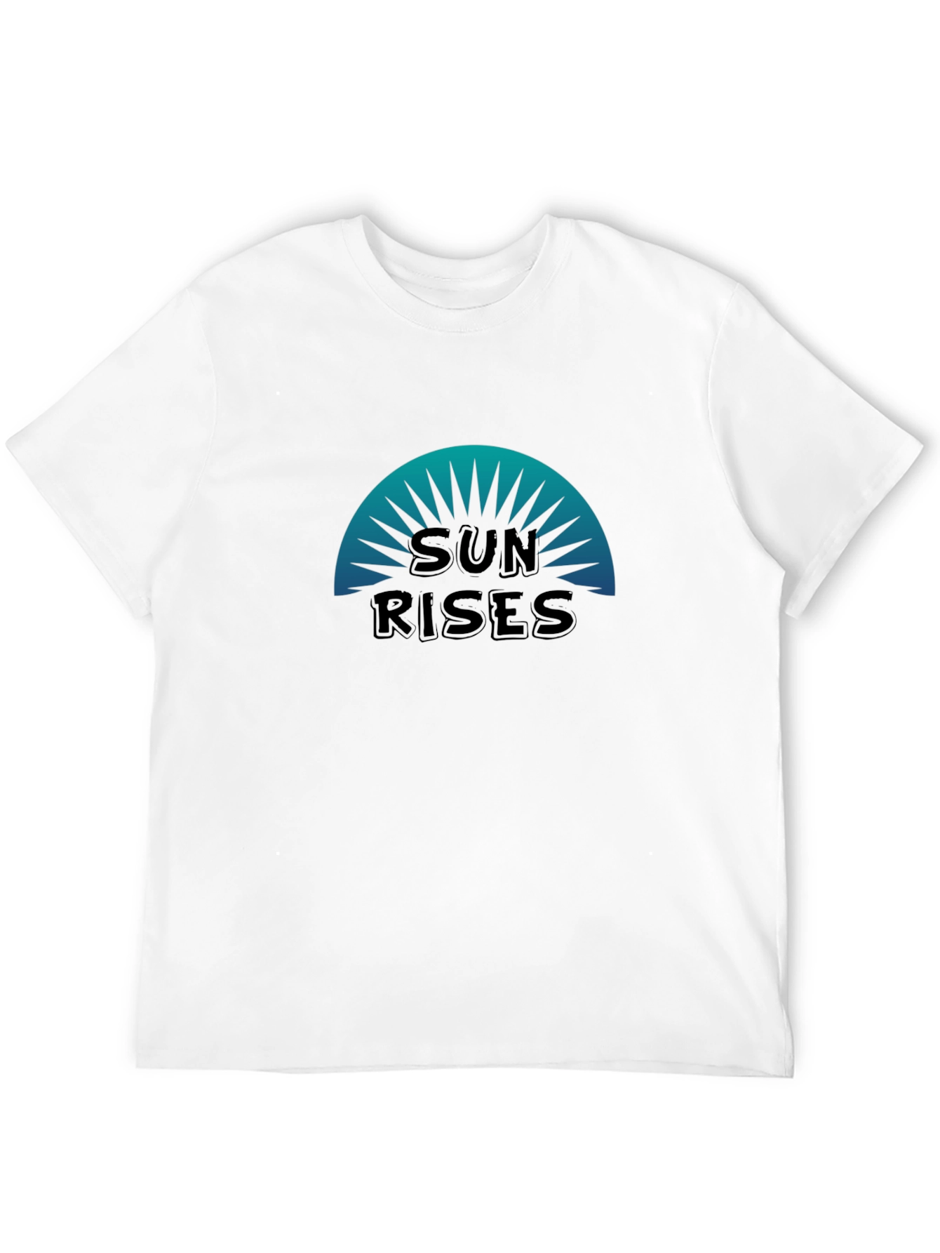 Sun Rises Graphic Tee - Black Cotton T-Shirt