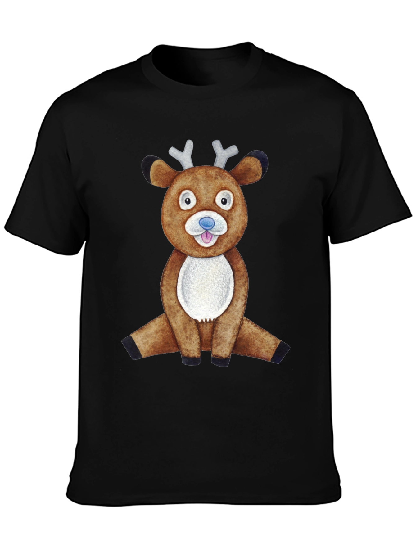 Cute Reindeer Graphic Tee - Fun Holiday Apparel