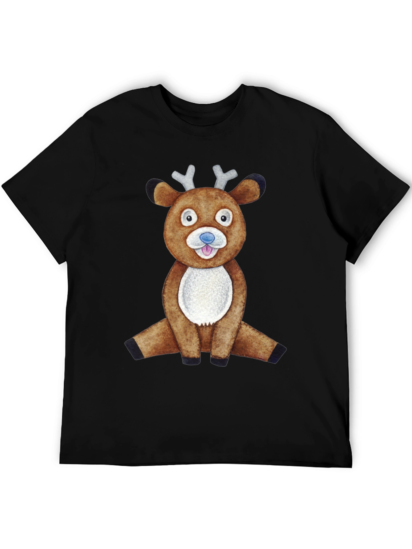 Cute Reindeer Graphic Tee - Fun Holiday Apparel