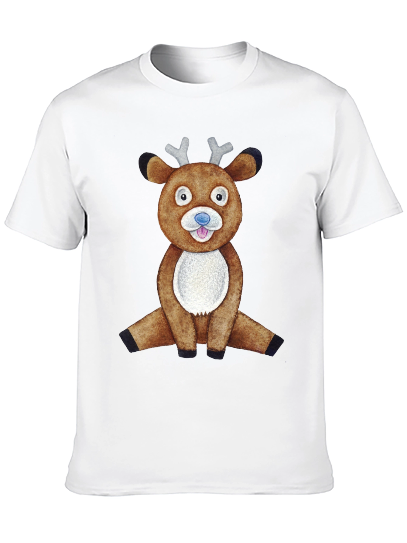 Cute Reindeer Graphic Tee - Fun Holiday Apparel