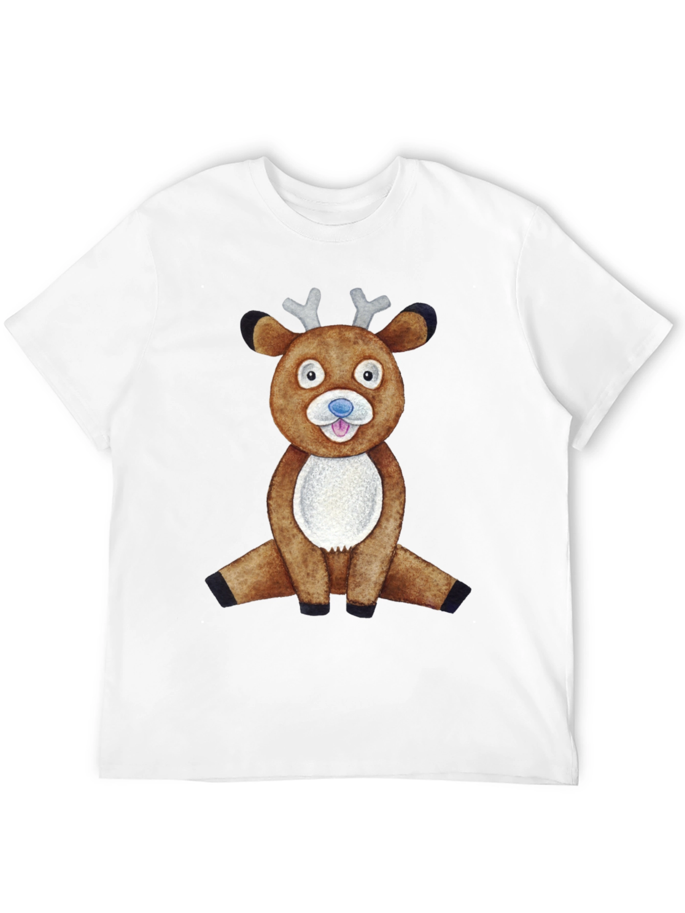 Cute Reindeer Graphic Tee - Fun Holiday Apparel