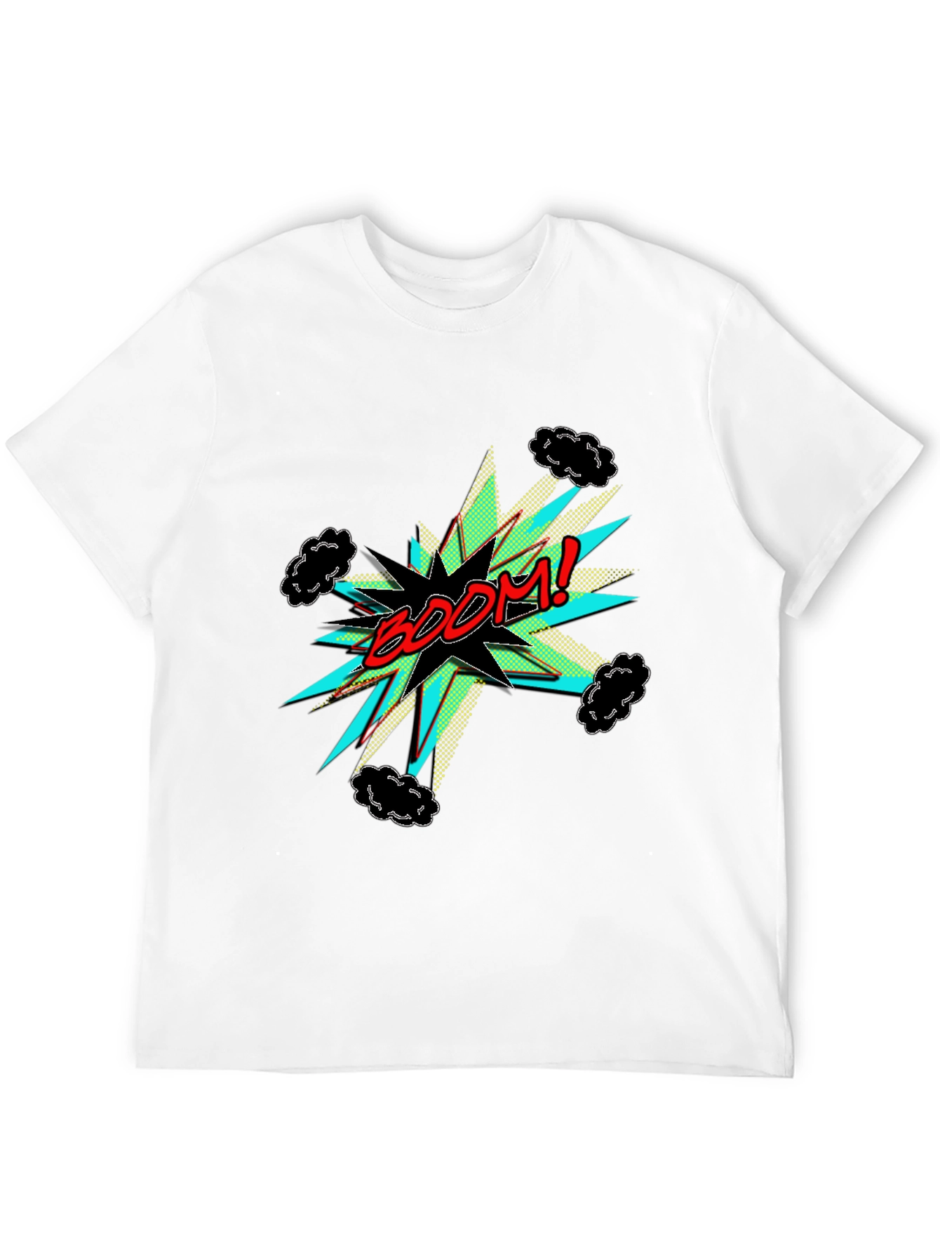 BOOM! Graphic Print Black Tee