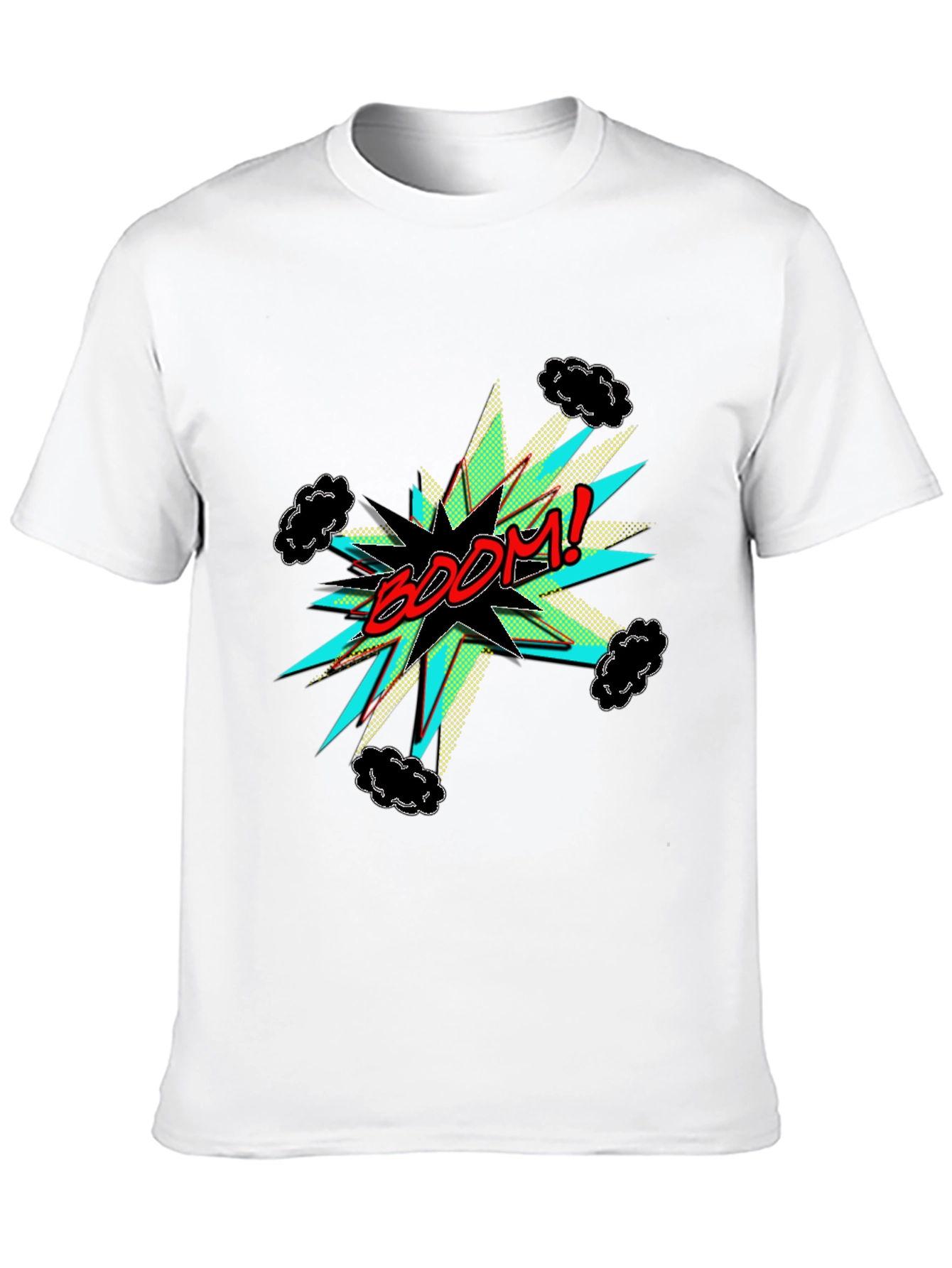 BOOM! Graphic Print Black Tee