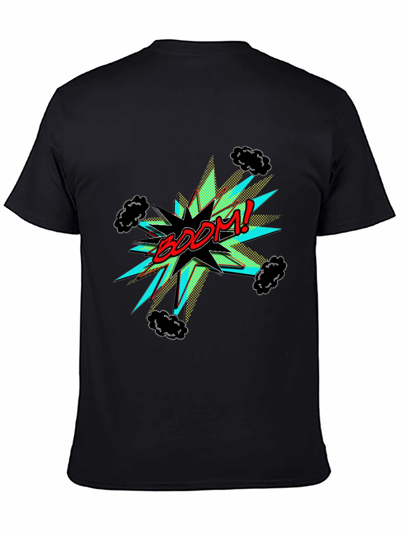 BOOM! Graphic Print Black Tee