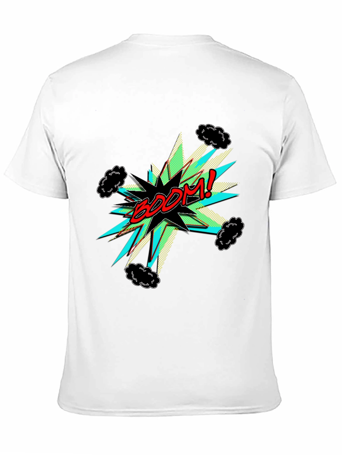 BOOM! Graphic Print Black Tee