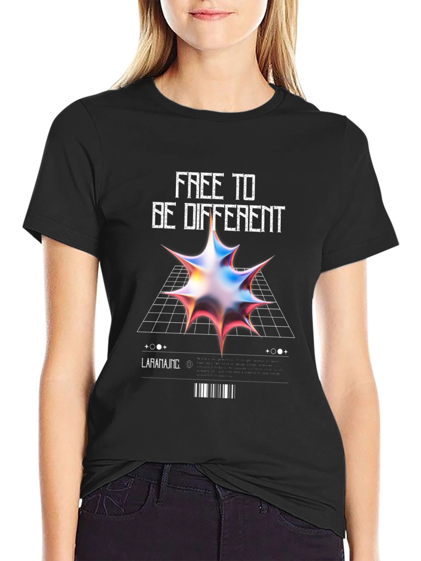 Free to Be Different Graphic Tee - Black