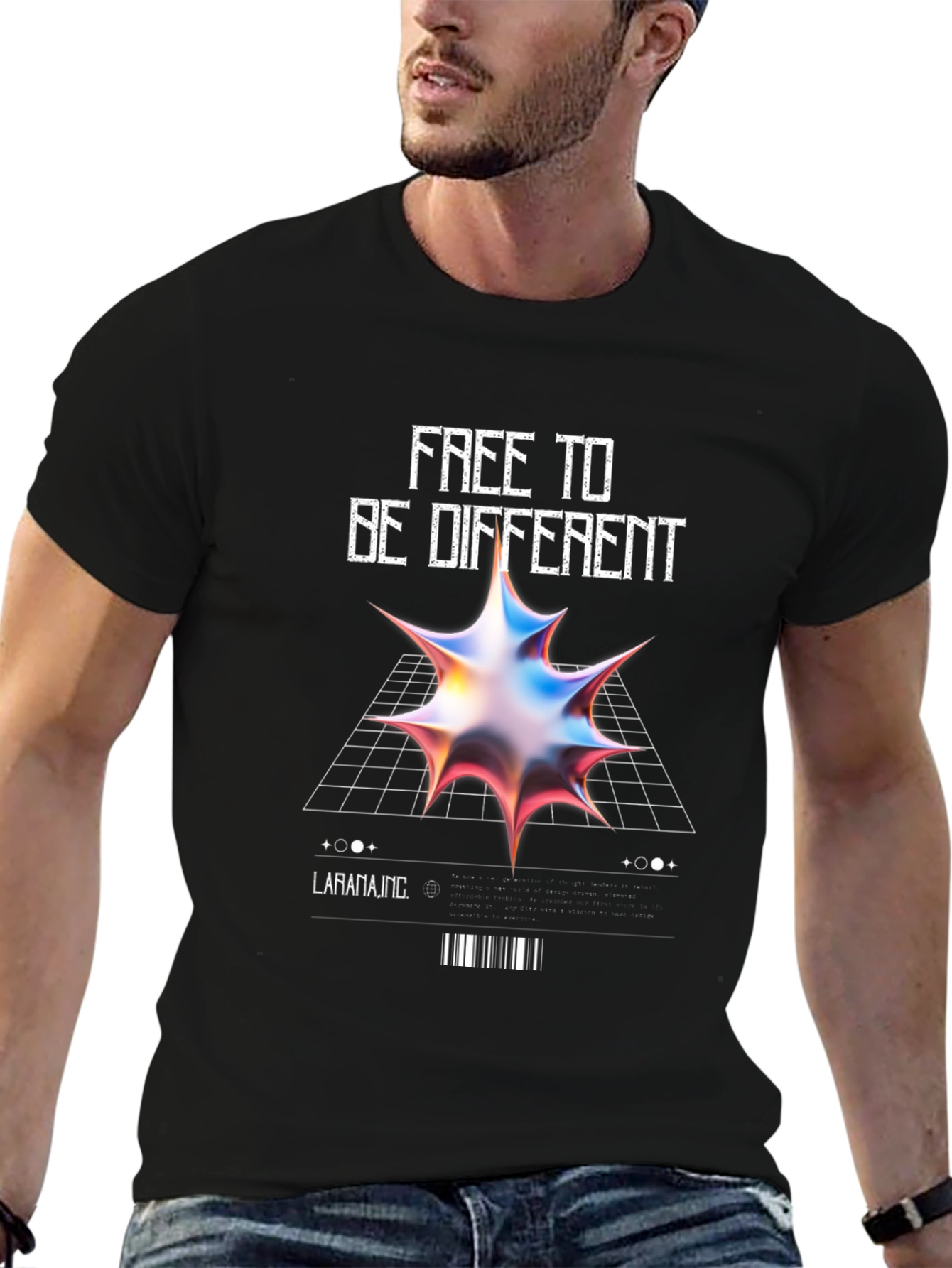 Free to Be Different Graphic Tee - Black