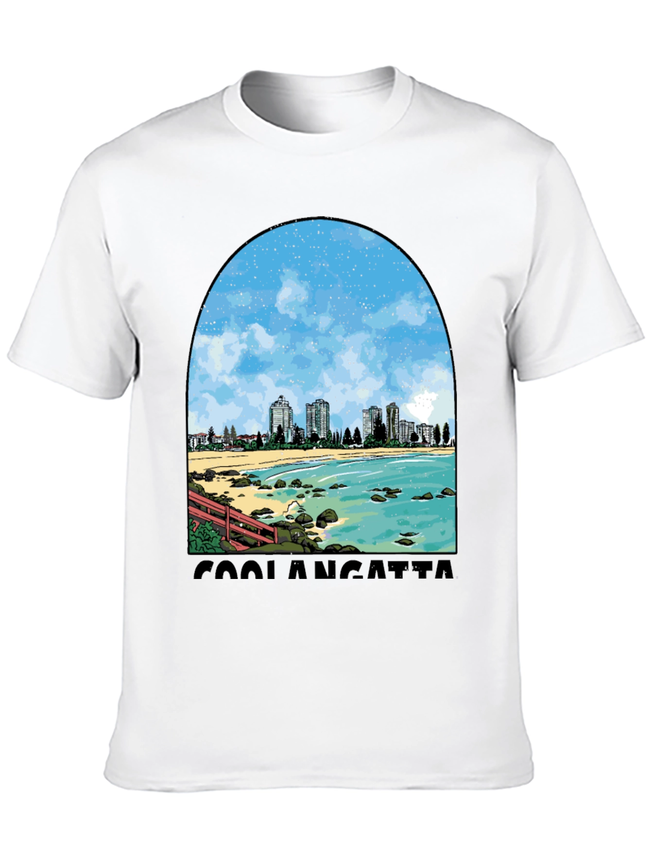 Coolangatta Beach Graphic Tee - Stylish Comfort