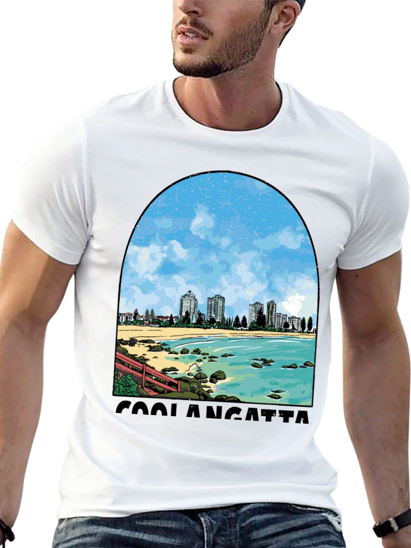 Coolangatta Beach Graphic Tee - Stylish Comfort