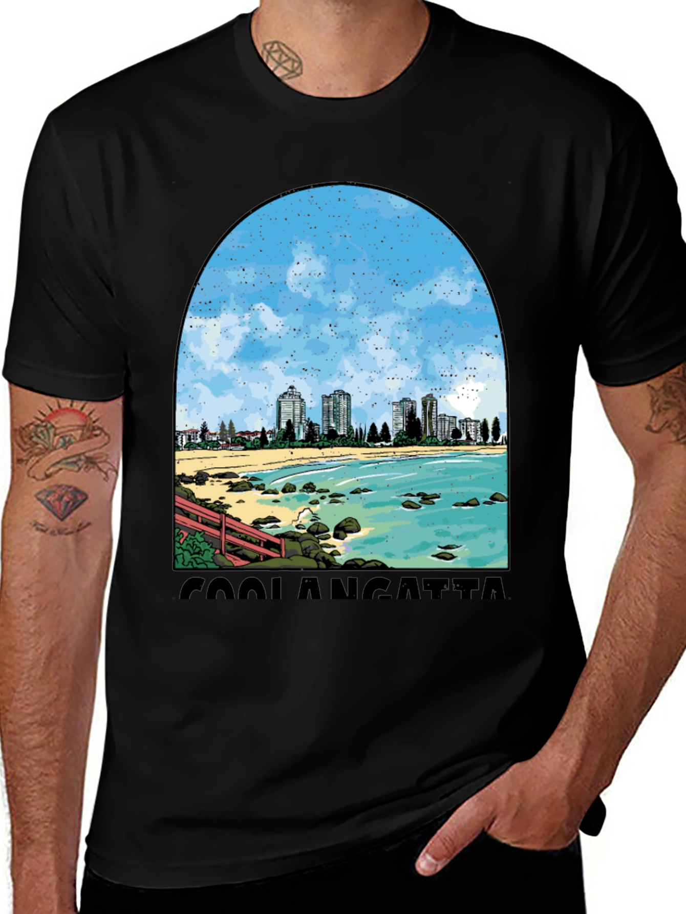 Coolangatta Beach Graphic Tee - Stylish Comfort
