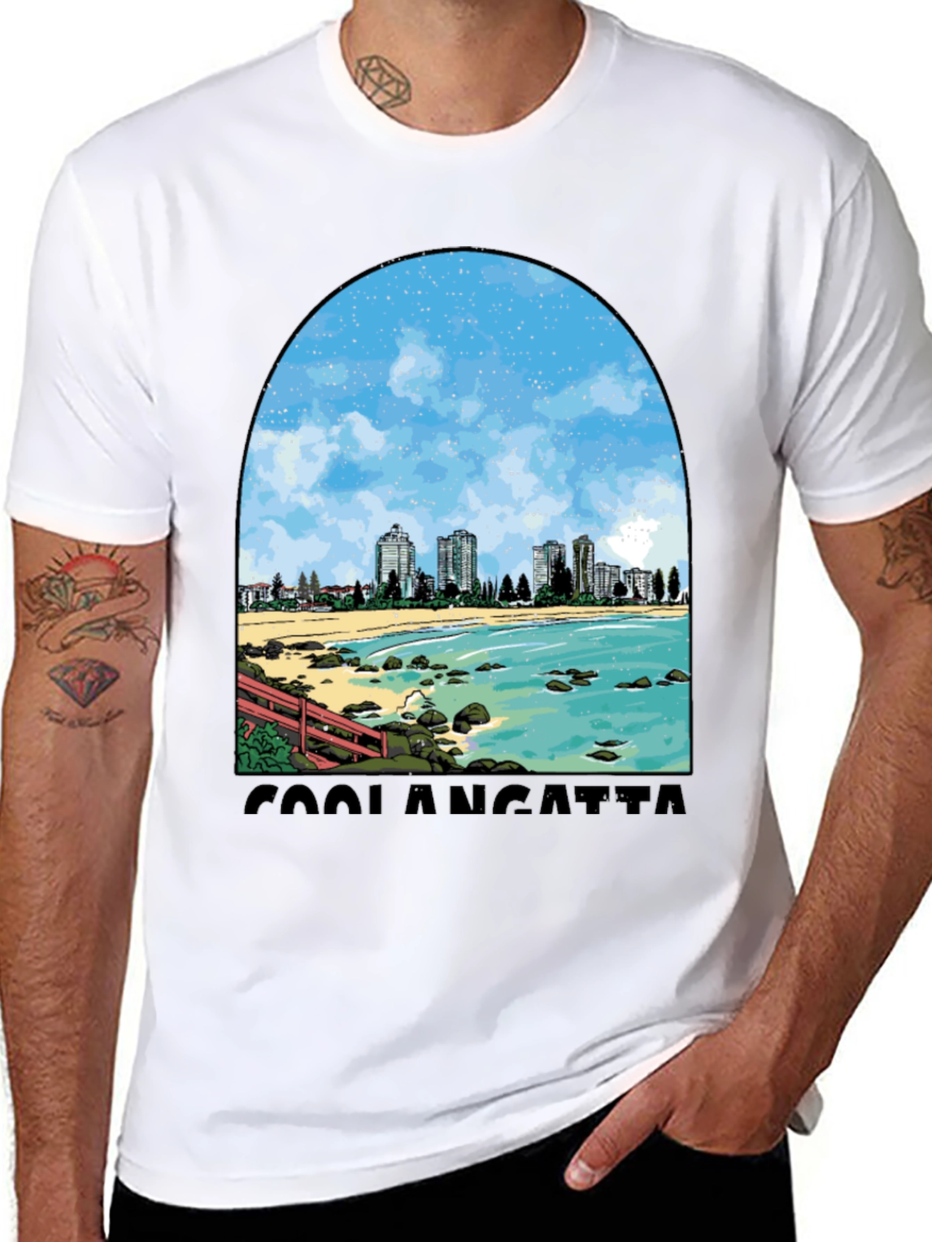 Coolangatta Beach Graphic Tee - Stylish Comfort
