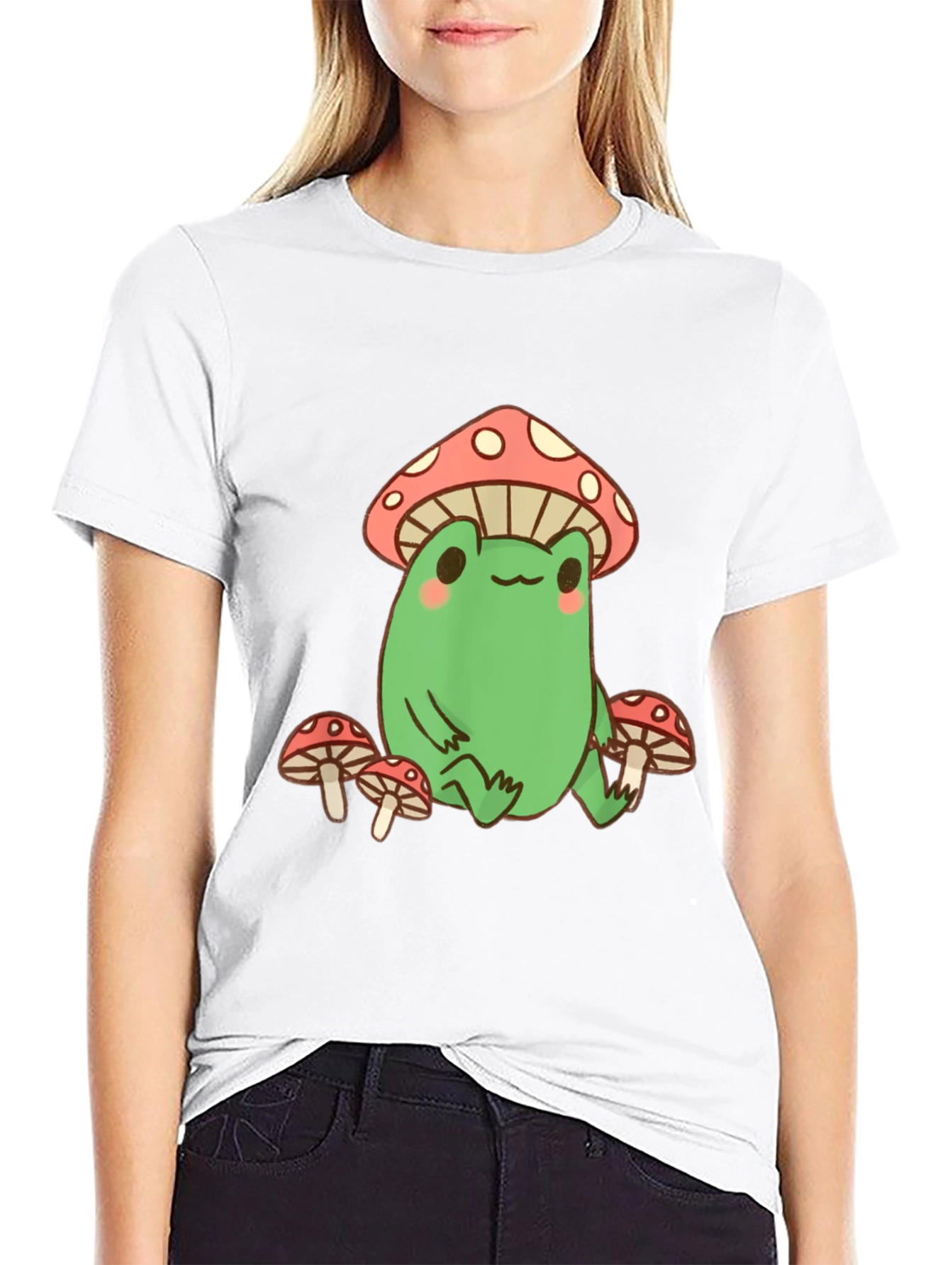 Mushroom Frog Graphic Tee - Black