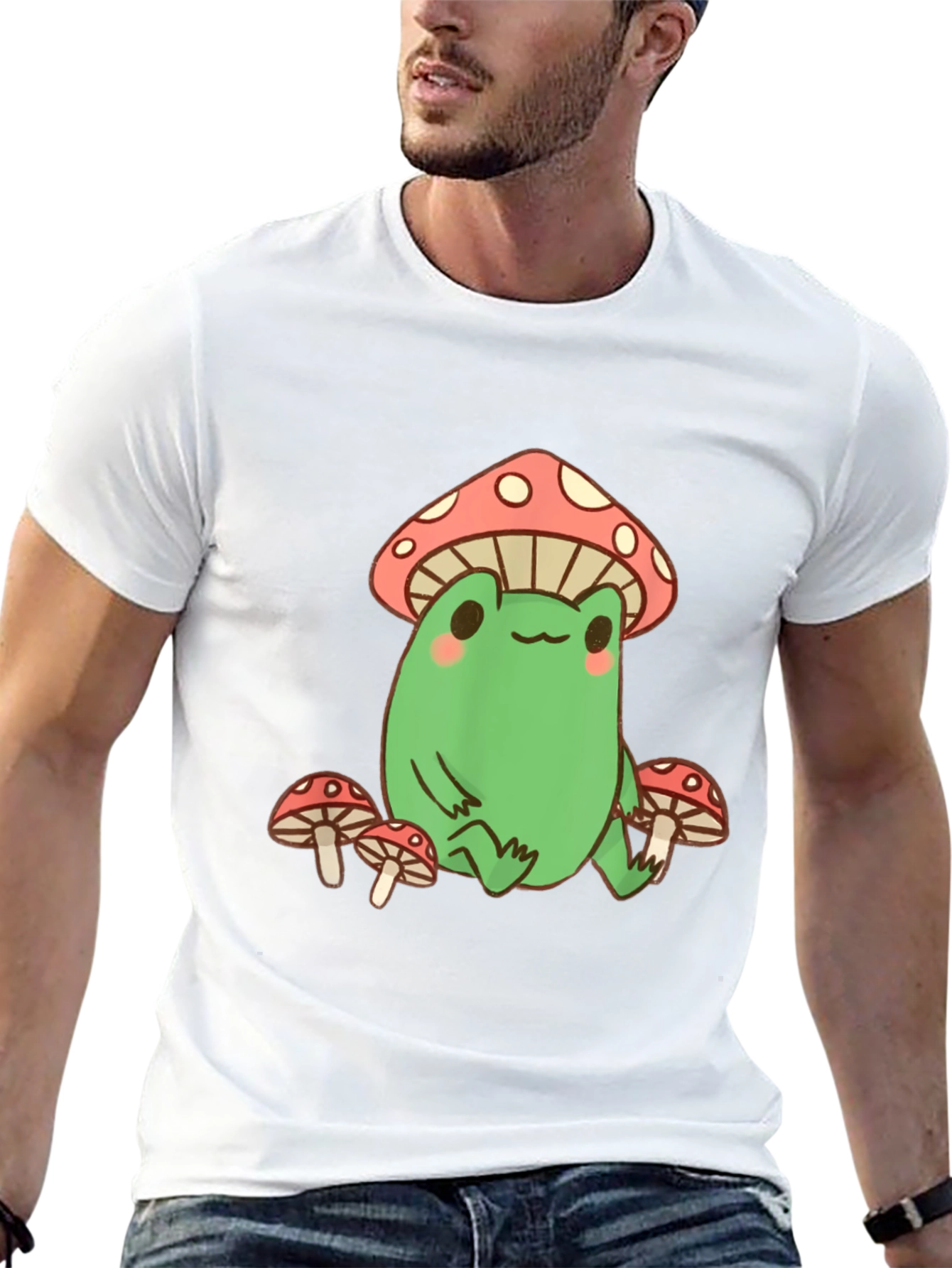 Mushroom Frog Graphic Tee - Black