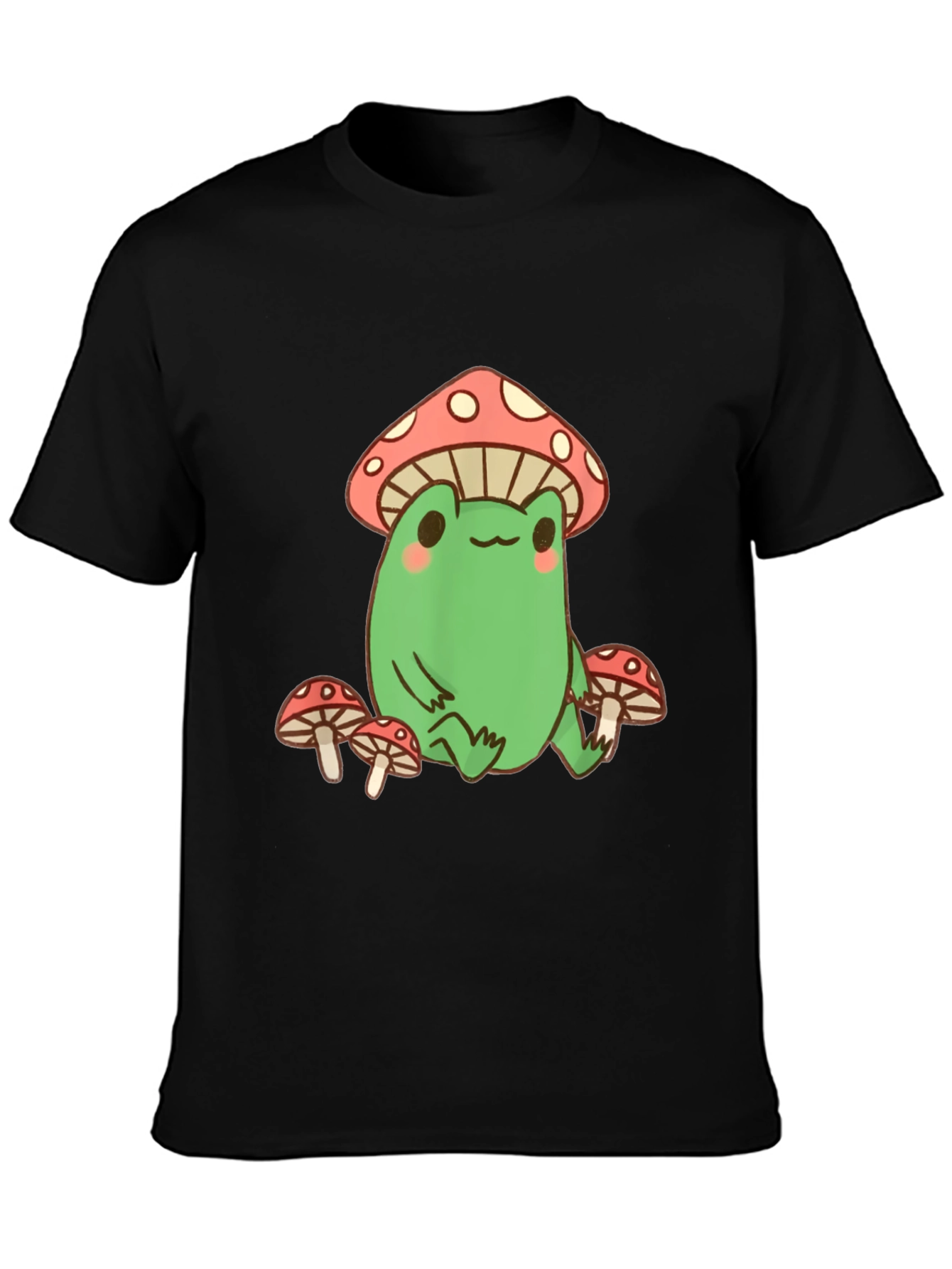 Mushroom Frog Graphic Tee - Black