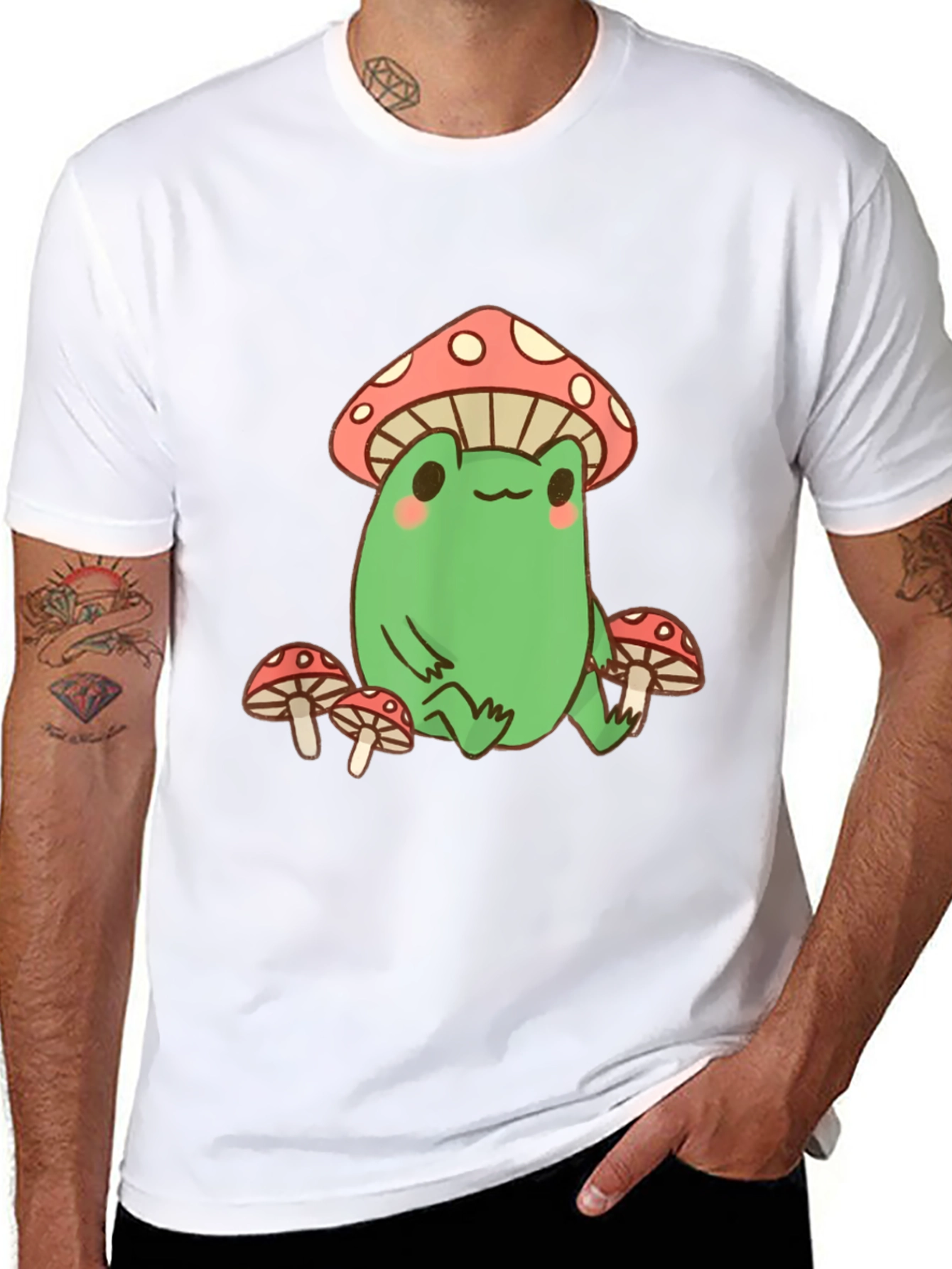 Mushroom Frog Graphic Tee - Black