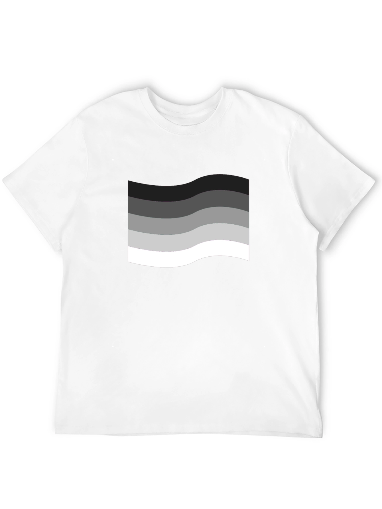 Wavy Gradient Graphic Black T-Shirt