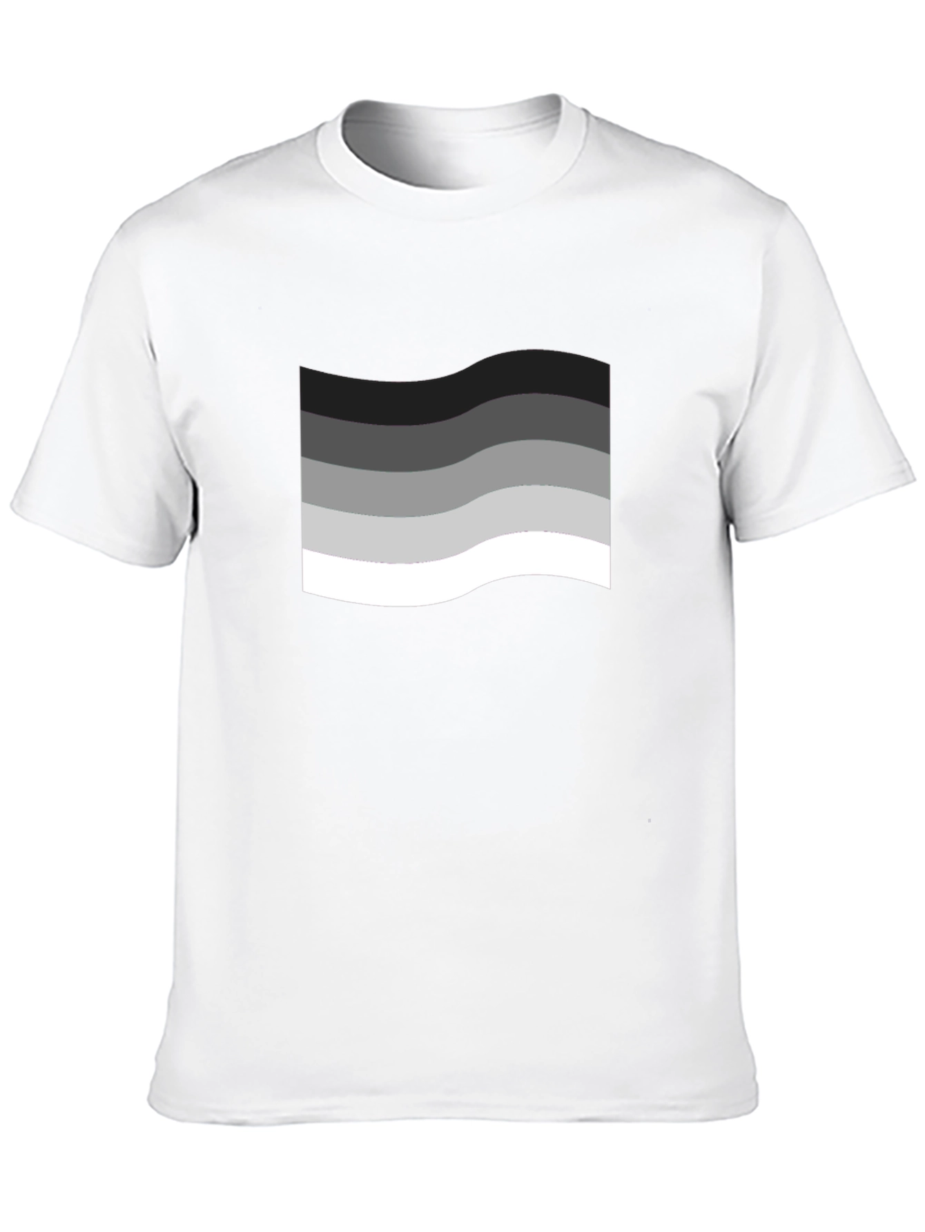 Wavy Gradient Graphic Black T-Shirt