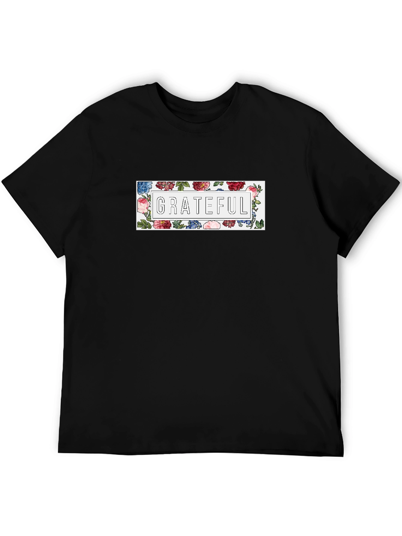 Grateful Floral Graphic T-Shirt
