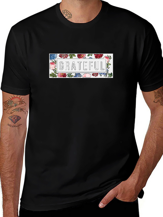 Grateful Floral Graphic T-Shirt