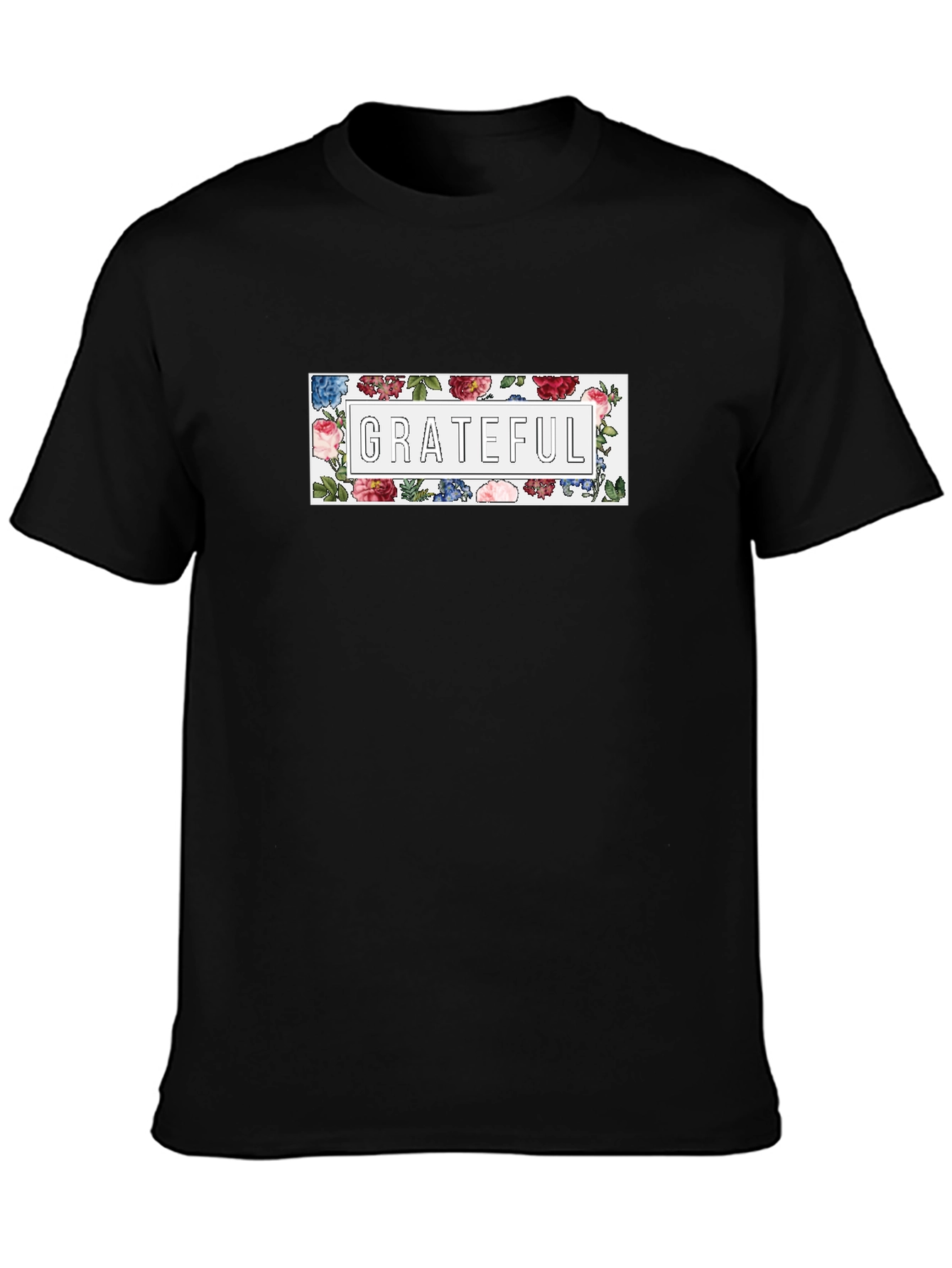 Grateful Floral Graphic T-Shirt