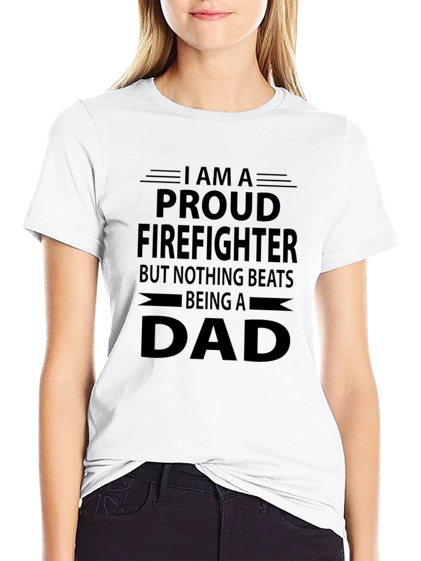 Proud Firefighter Dad T-Shirt - Fathers Day Gift