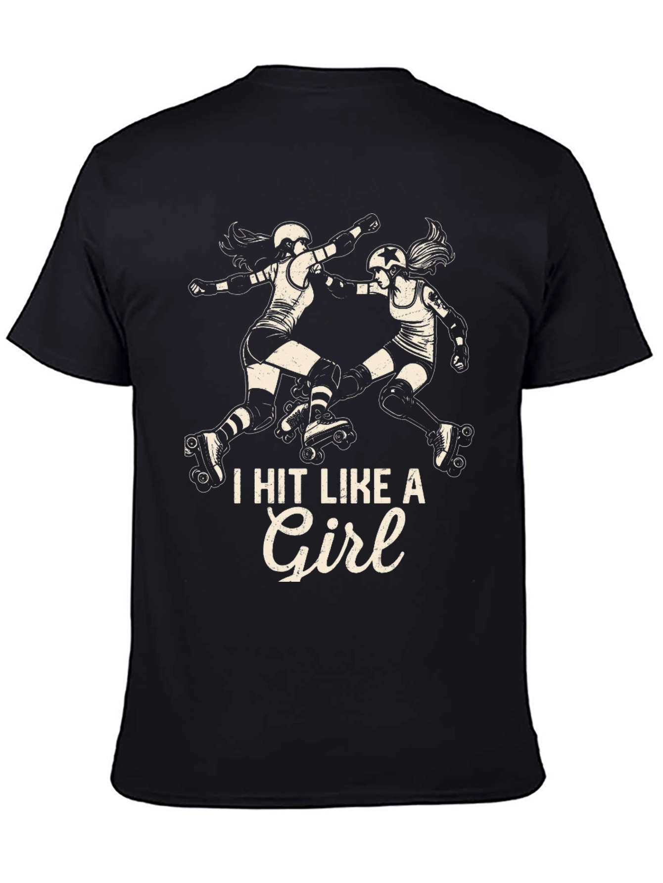 I Hit Like A Girl Roller Derby Graphic Tee