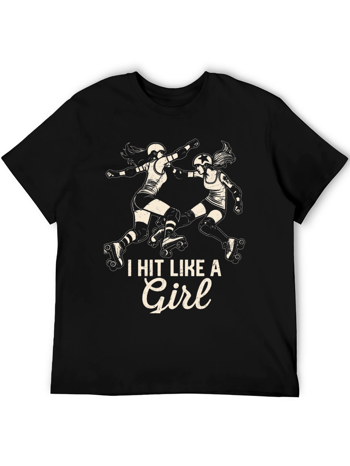 I Hit Like A Girl Roller Derby Graphic Tee
