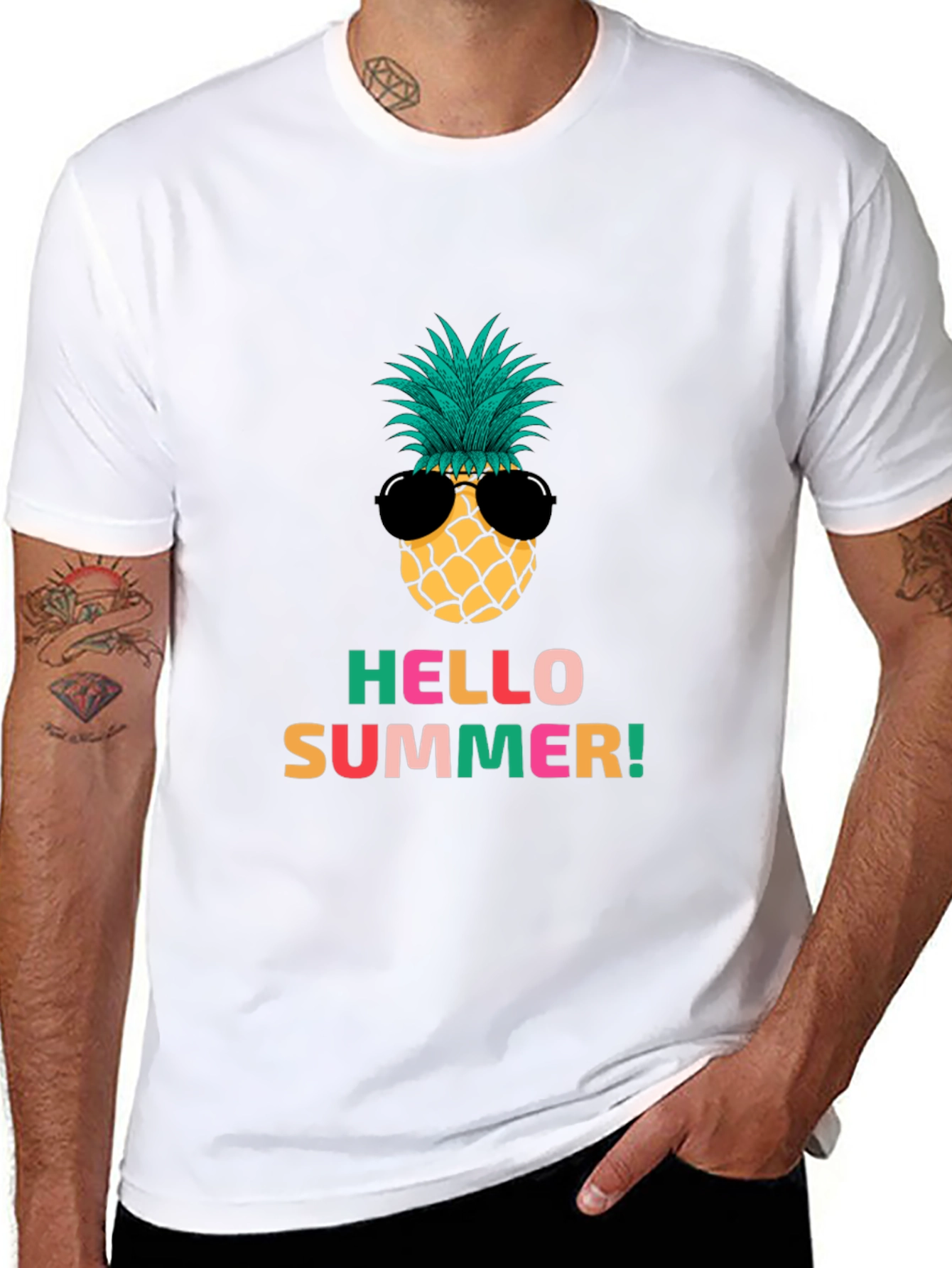 Hello Summer Pineapple Graphic Tee