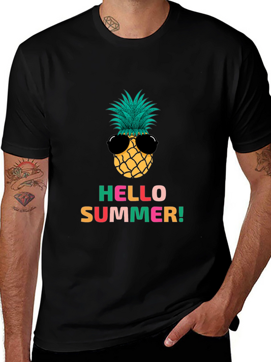 Hello Summer Pineapple Graphic Tee