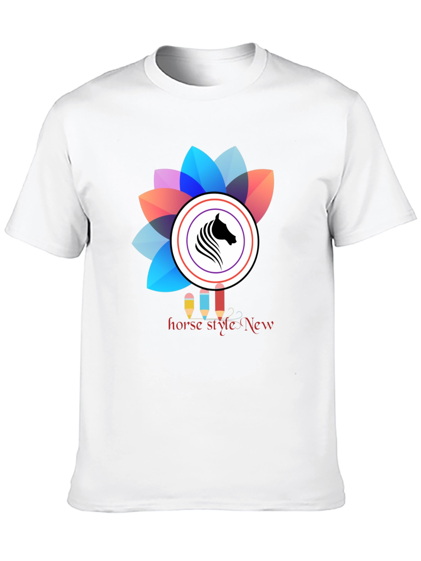 Horse Style Graphic Tee - Black Unisex T-Shirt