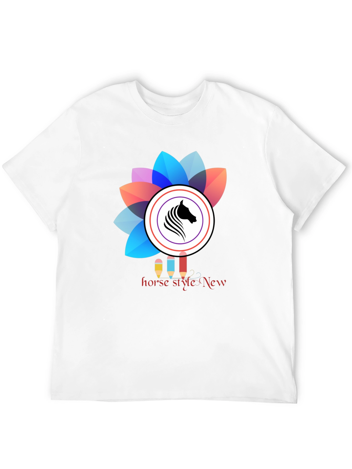 Horse Style Graphic Tee - Black Unisex T-Shirt