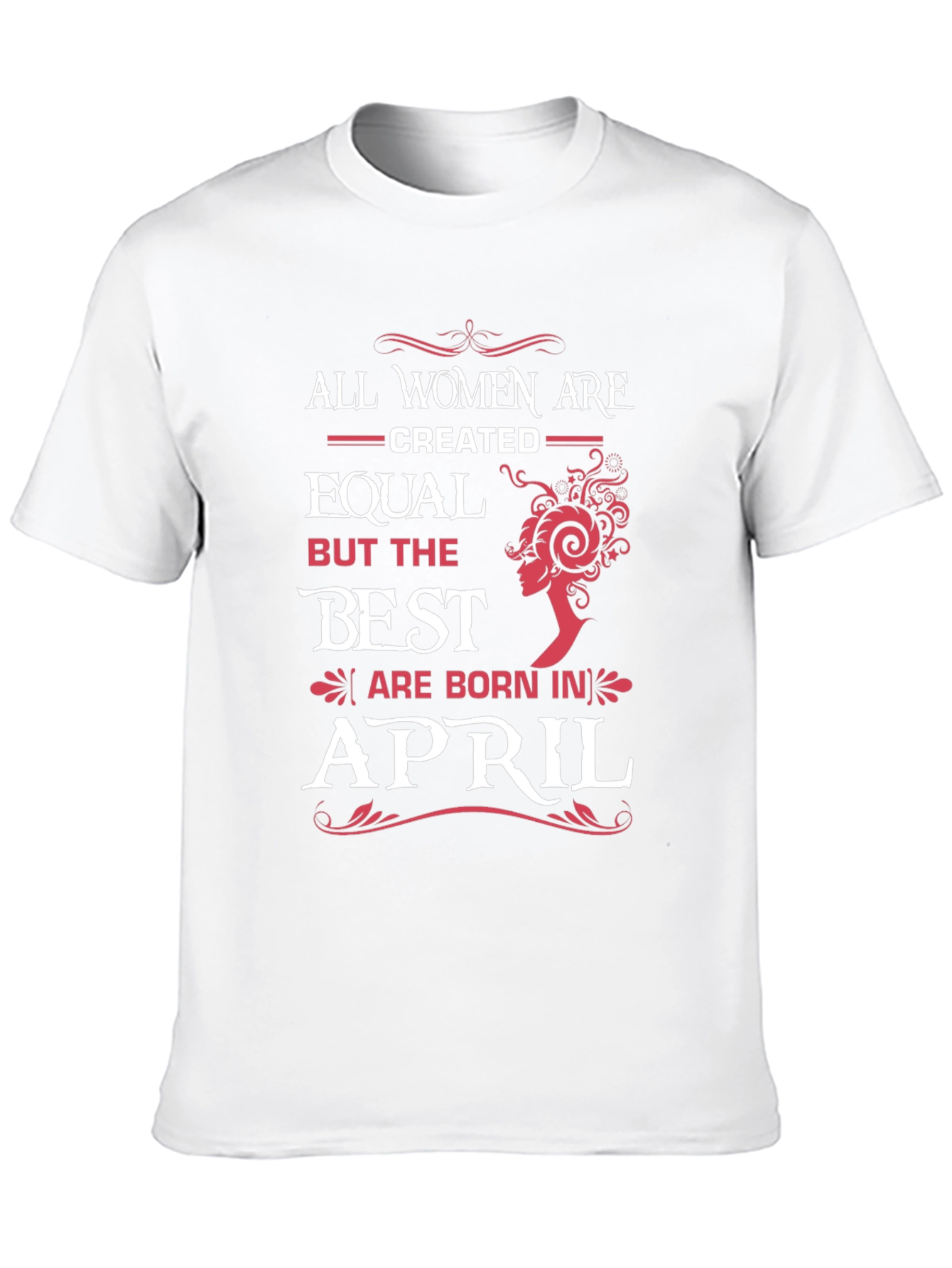 Best Women Are Born In April Black T-Shirt
