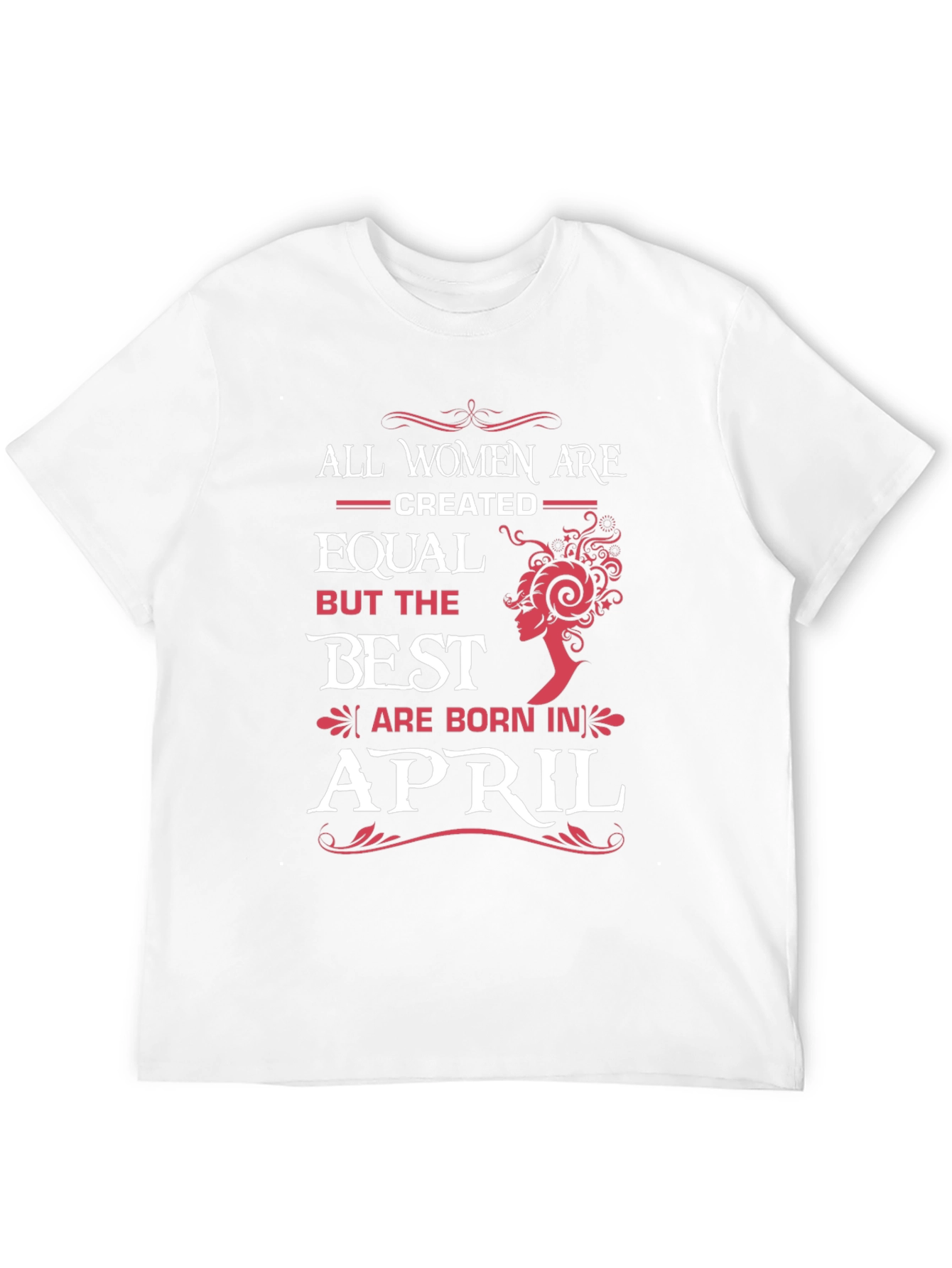 Best Women Are Born In April Black T-Shirt