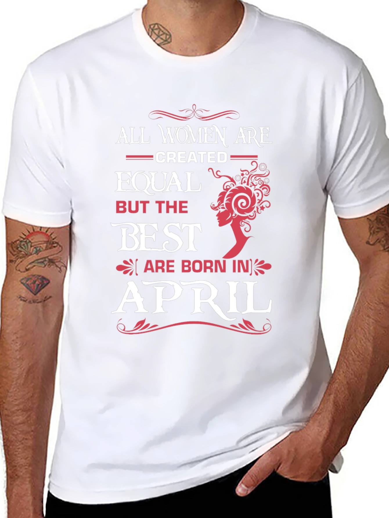 Best Women Are Born In April Black T-Shirt
