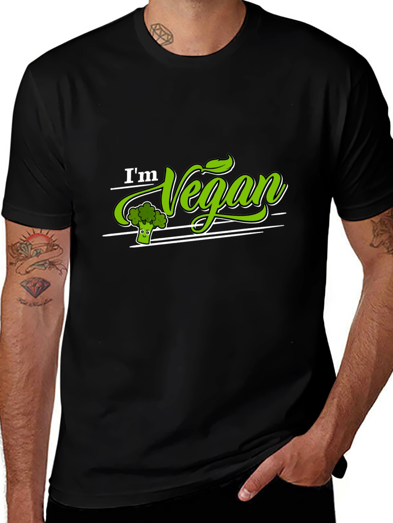 Im Vegan T-Shirt Broccoli Green Graphic Tee
