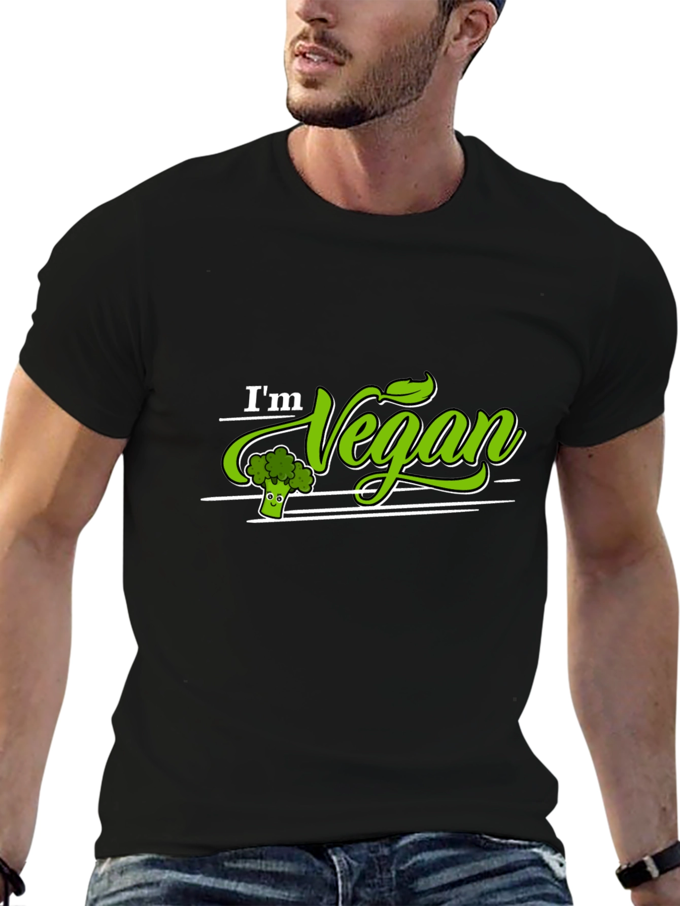 Im Vegan T-Shirt Broccoli Green Graphic Tee