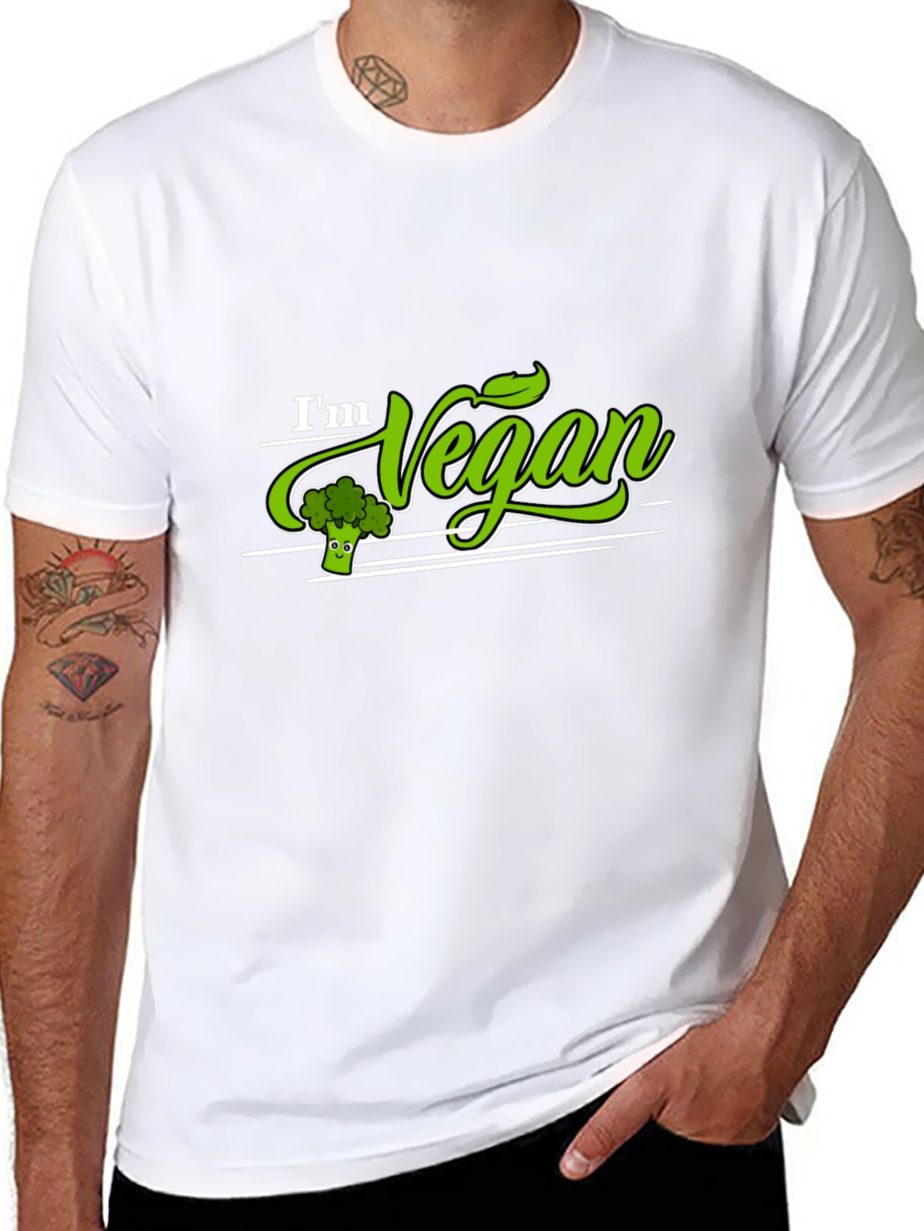 Im Vegan T-Shirt Broccoli Green Graphic Tee