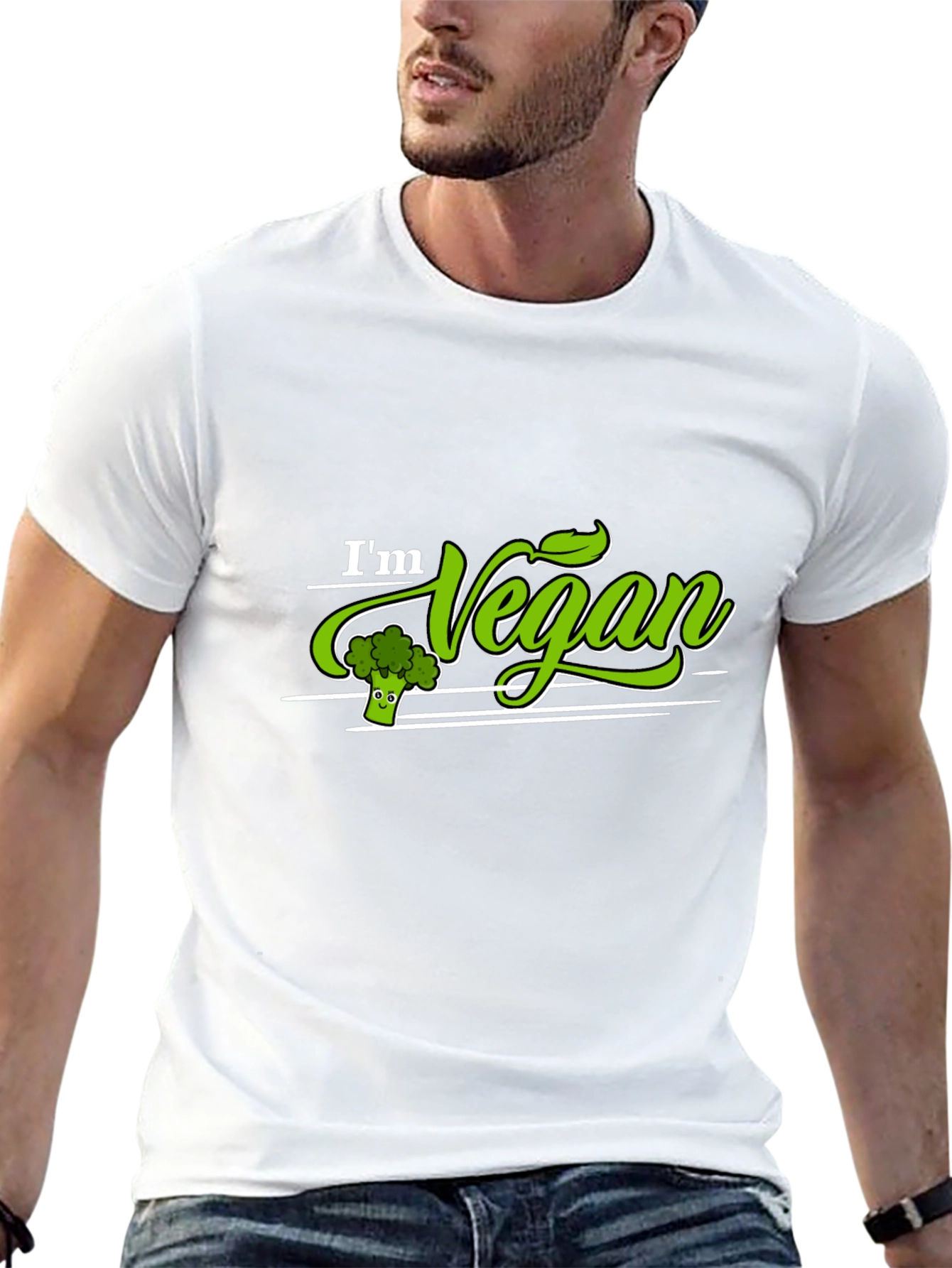 Im Vegan T-Shirt Broccoli Green Graphic Tee